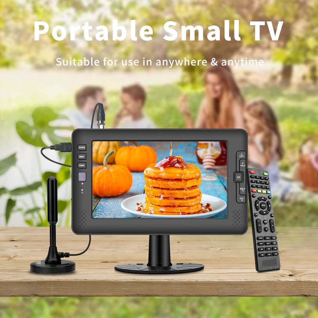 9" IPS Screen Portable TV with ATSC Tuner and Rechargeable Battery T463393