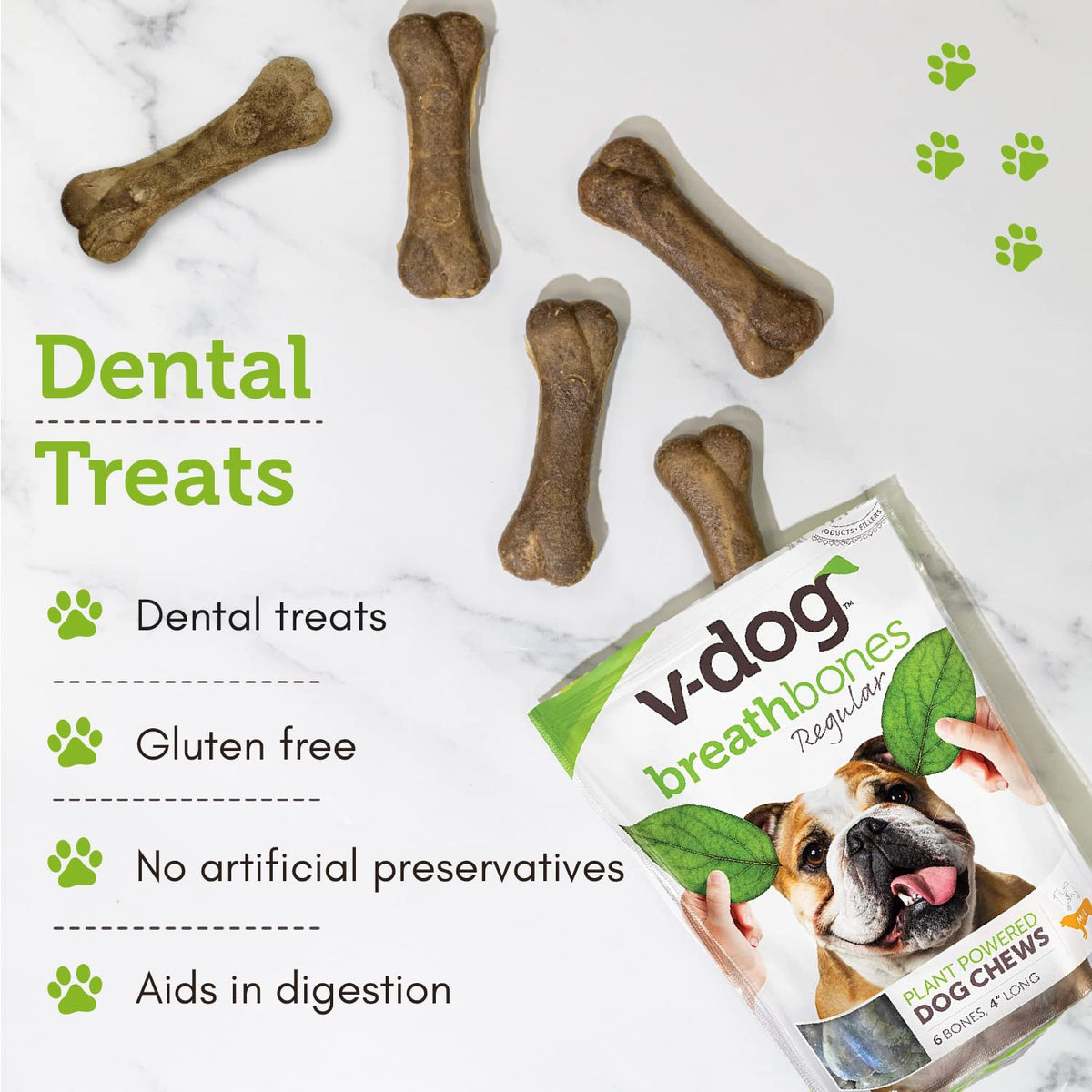 Vegan Dental Dog Bones 8 Ounces I74663