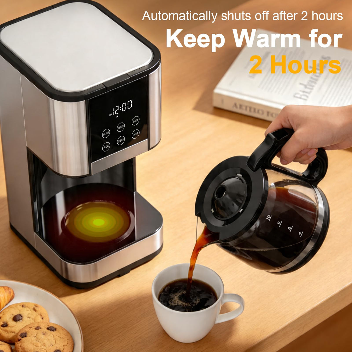 10 Cup Programmable Drip Coffee Maker with Glass Carafe A594