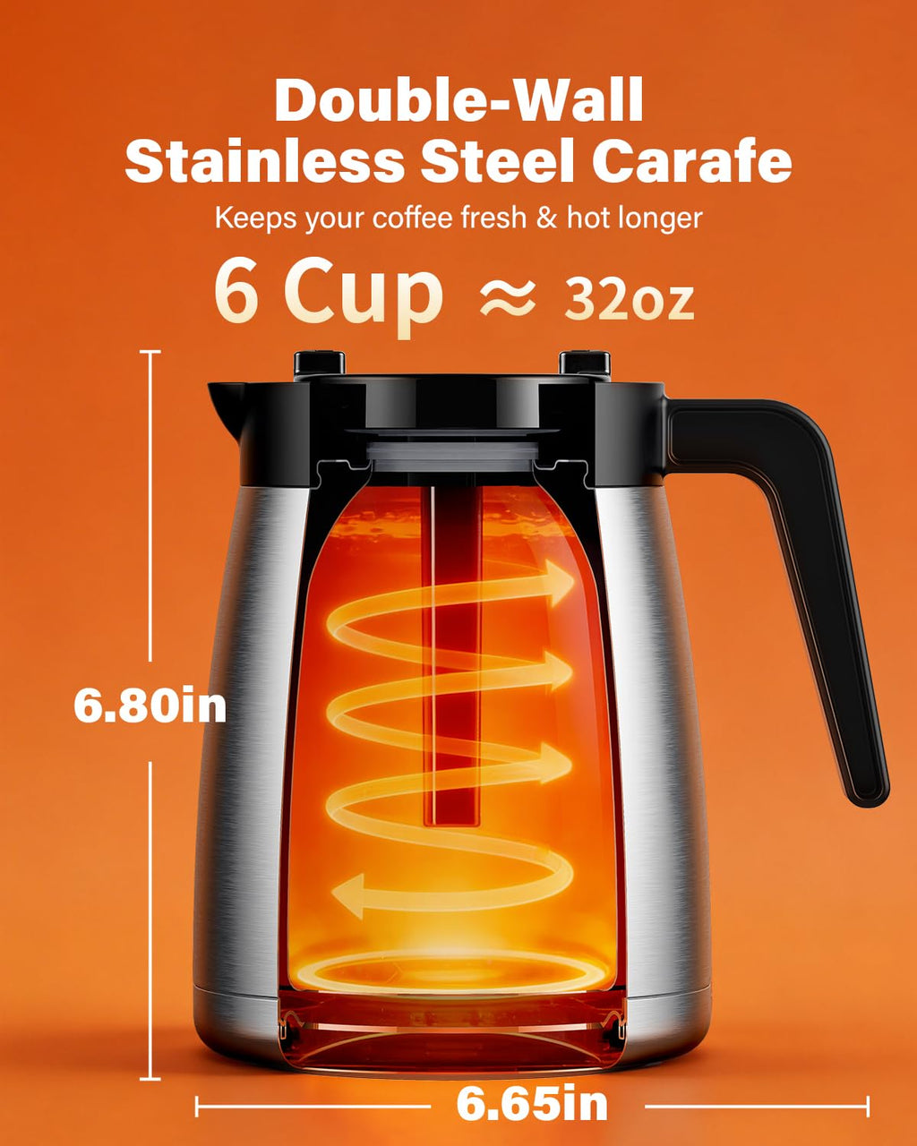 Single Serve Coffee Maker with Thermal Carafe, Matte Black F53134