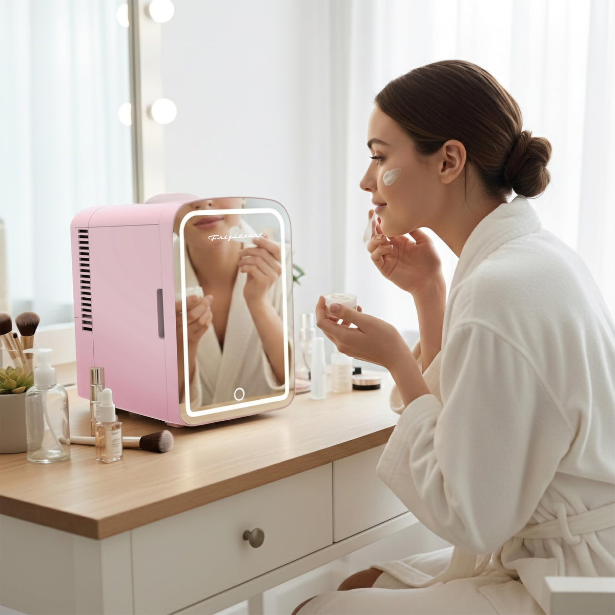 Pink 6.5L Mini Personal Fridge Cooler O7178