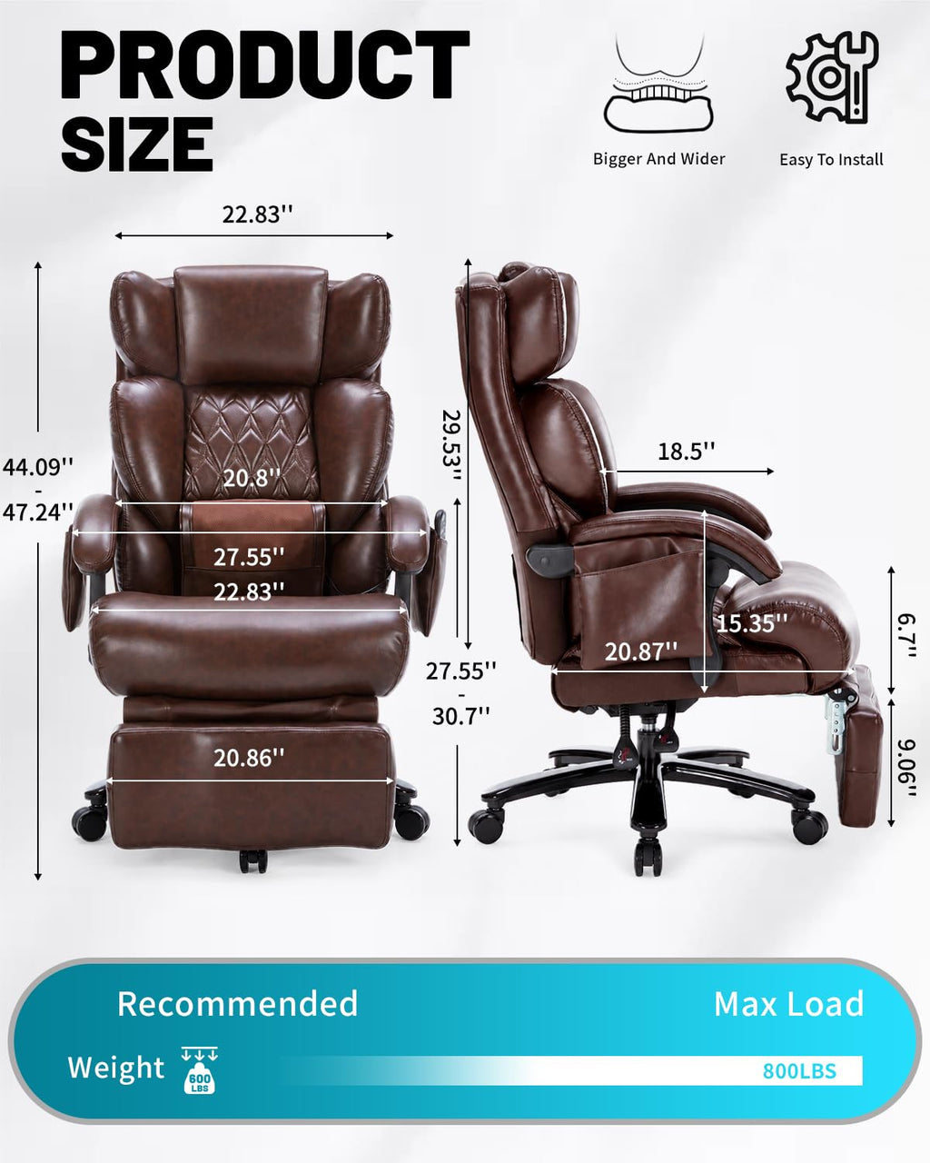 Massage Office Chair with Foot Rest D166936