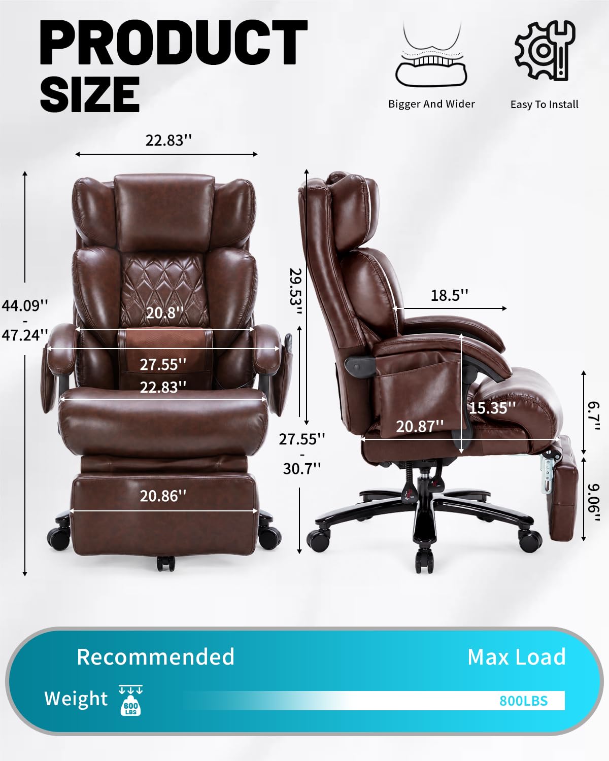 Massage Office Chair with Foot Rest D166936