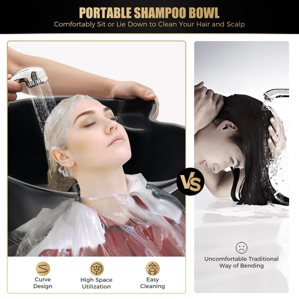 Portable Height and Angle Adjustable Shampoo Basin with Electric Pump B998