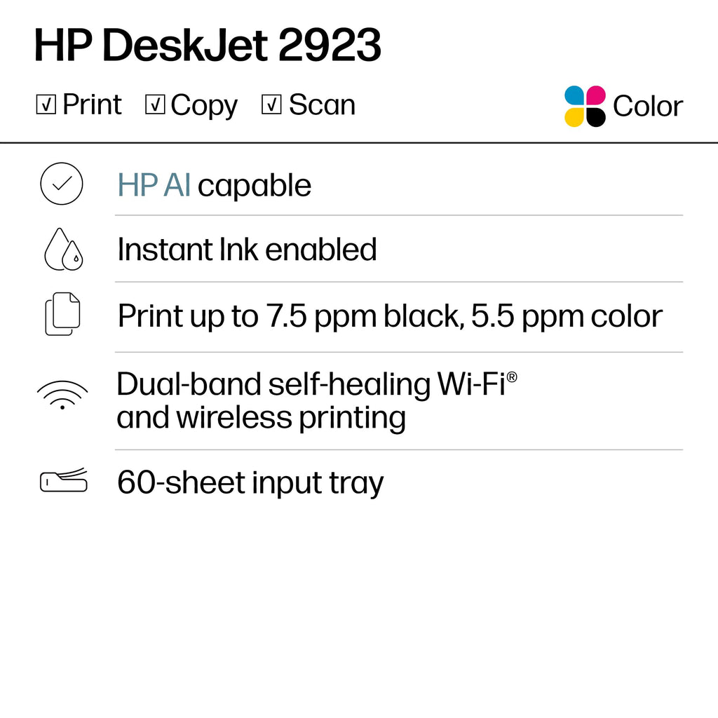 Wireless All-in-One Color Inkjet Printer, Scanner, Copier X438