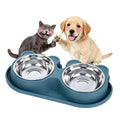 Stainless Steel Double Pet Bowls with Non-Slip Base C26945