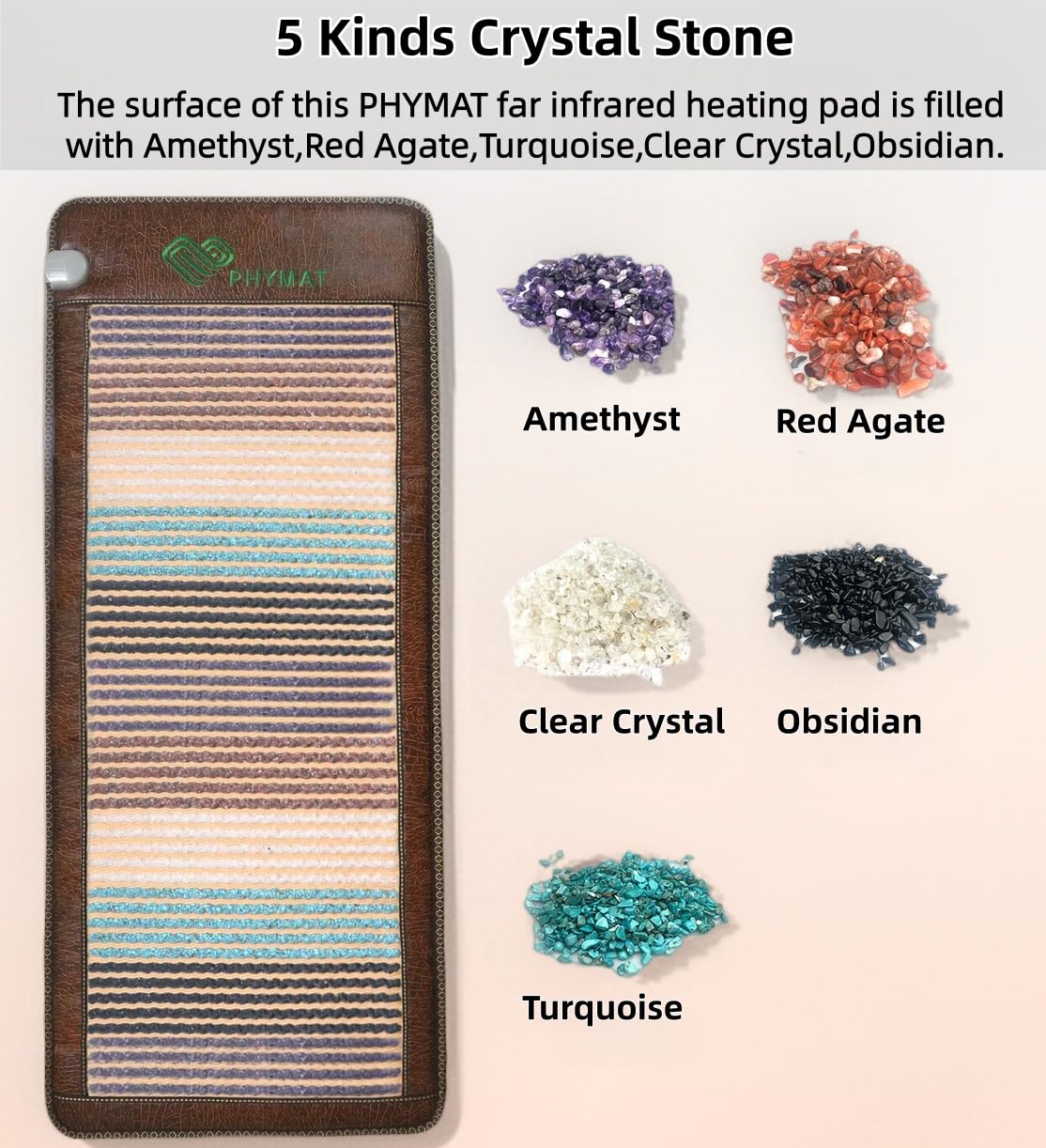 5-Gemstone Far Infrared Heating Mat Z654160