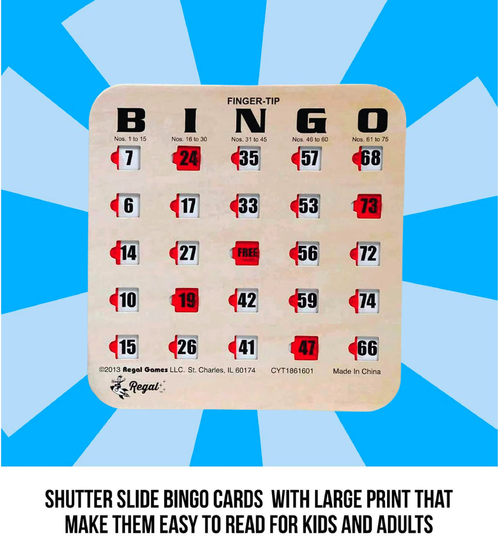 Large Print Reusable Bingo Cards 100 Pack H648