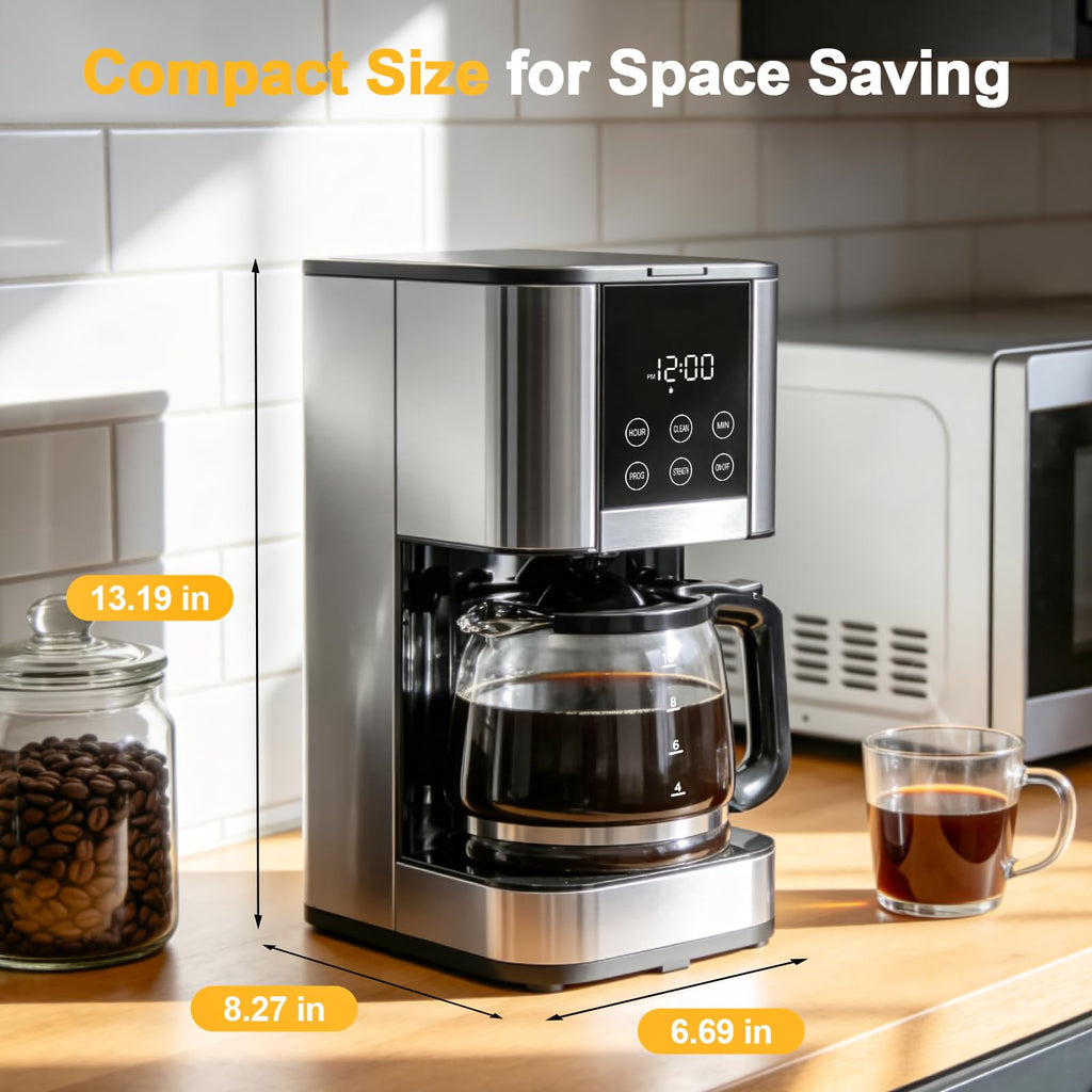 10 Cup Programmable Drip Coffee Maker with Glass Carafe A594