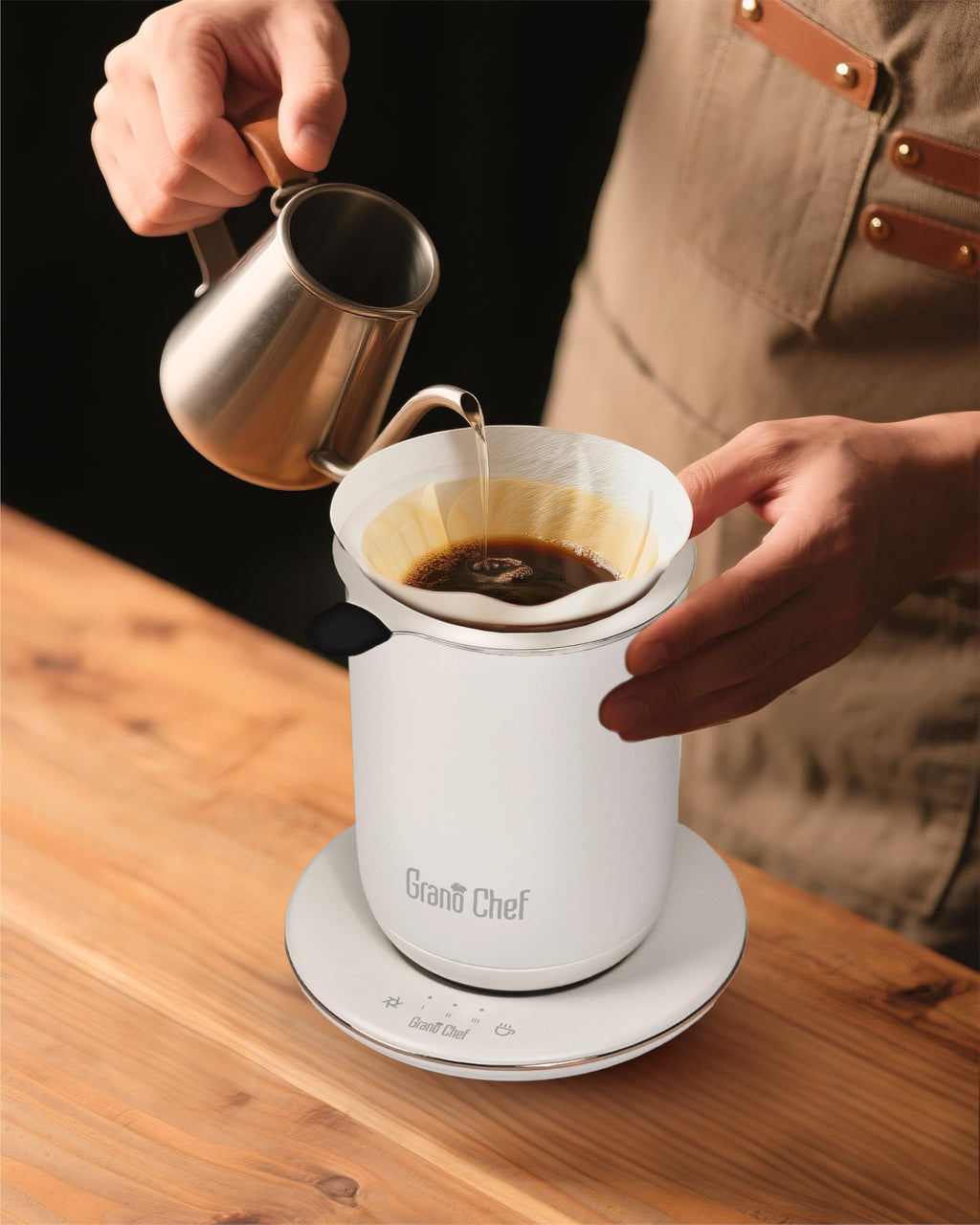 Self-Heating 10oz Temperature Controlled Coffee Mug with Dripper I126965