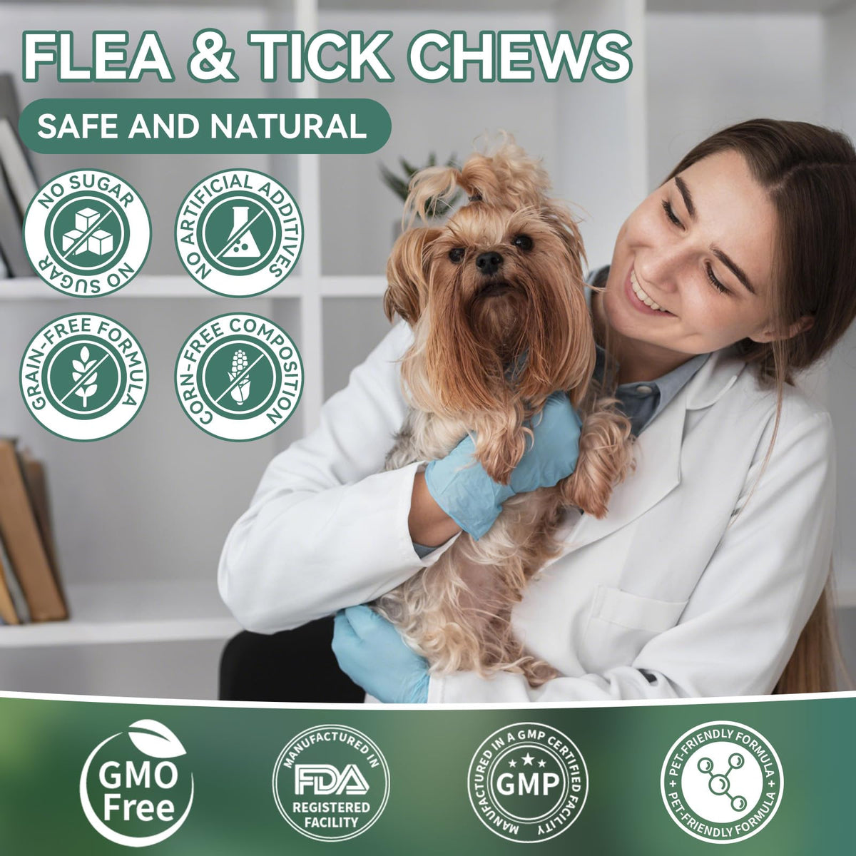 Flea and Tick Prevention for Dogs Chewable 200 Ct C251