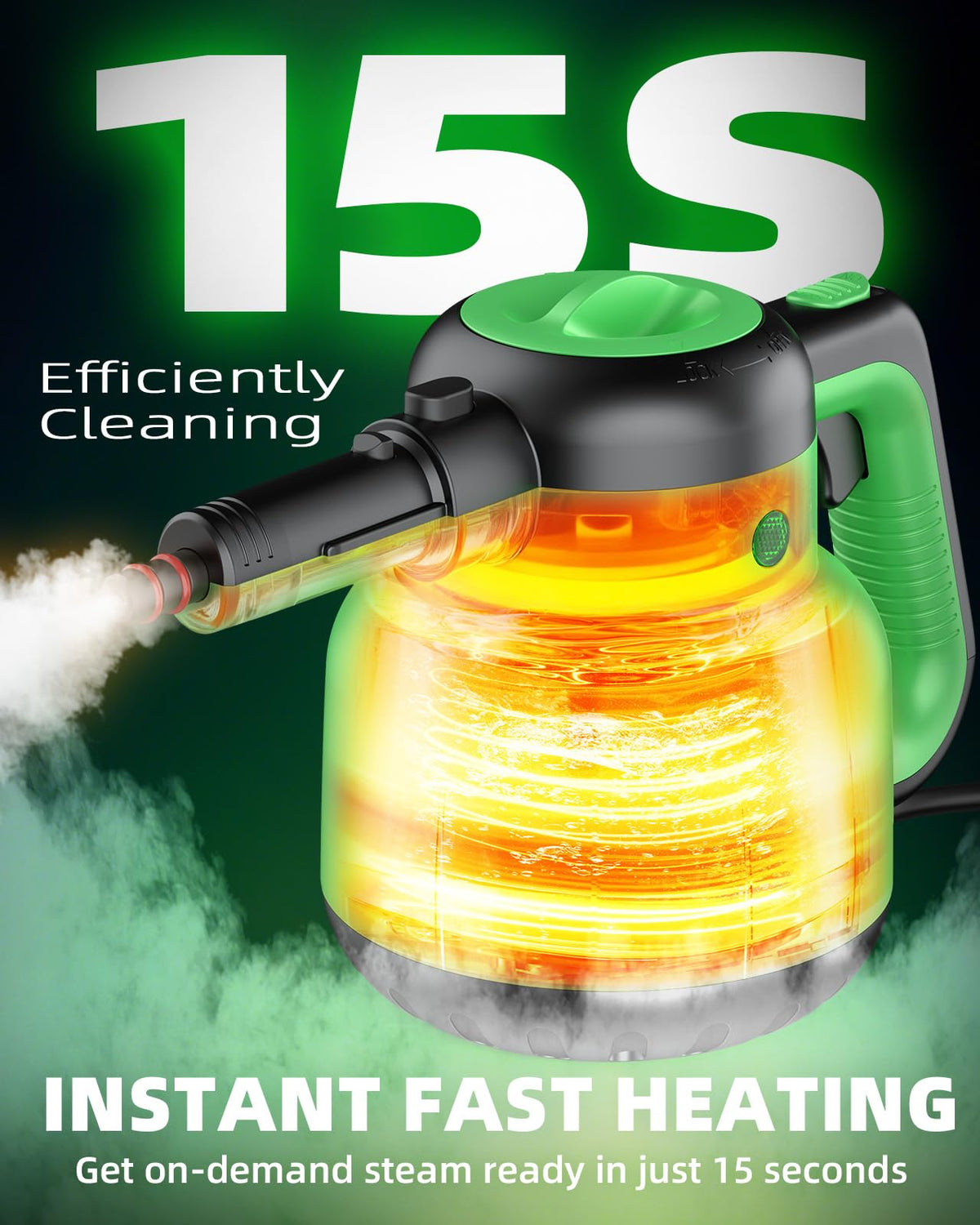 1400W 12-in-1 Steam Mop with Detachable Handheld Steam Cleaner M527