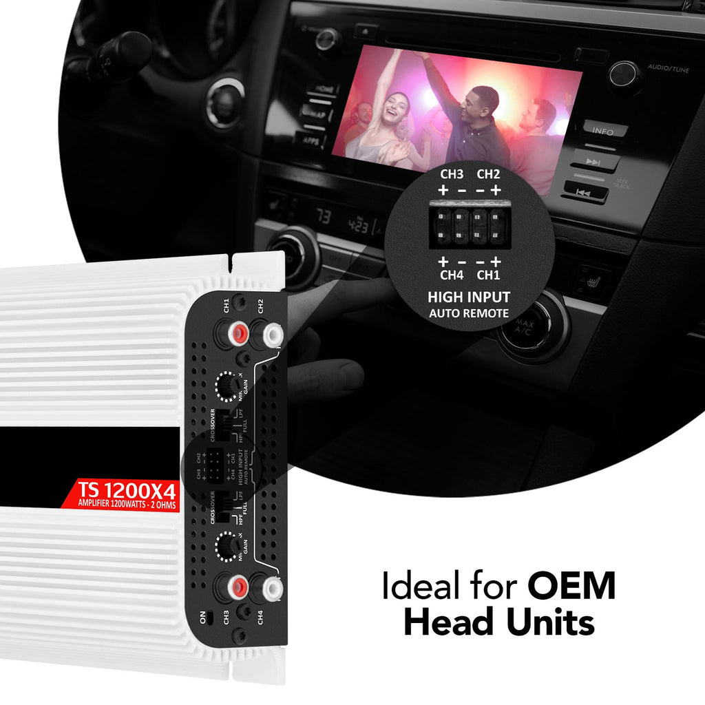 1200 Watt 4 Channel Class D Car Amplifier X88430