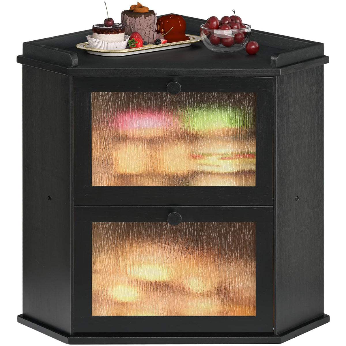 2-Tier Bamboo Bread Box V827
