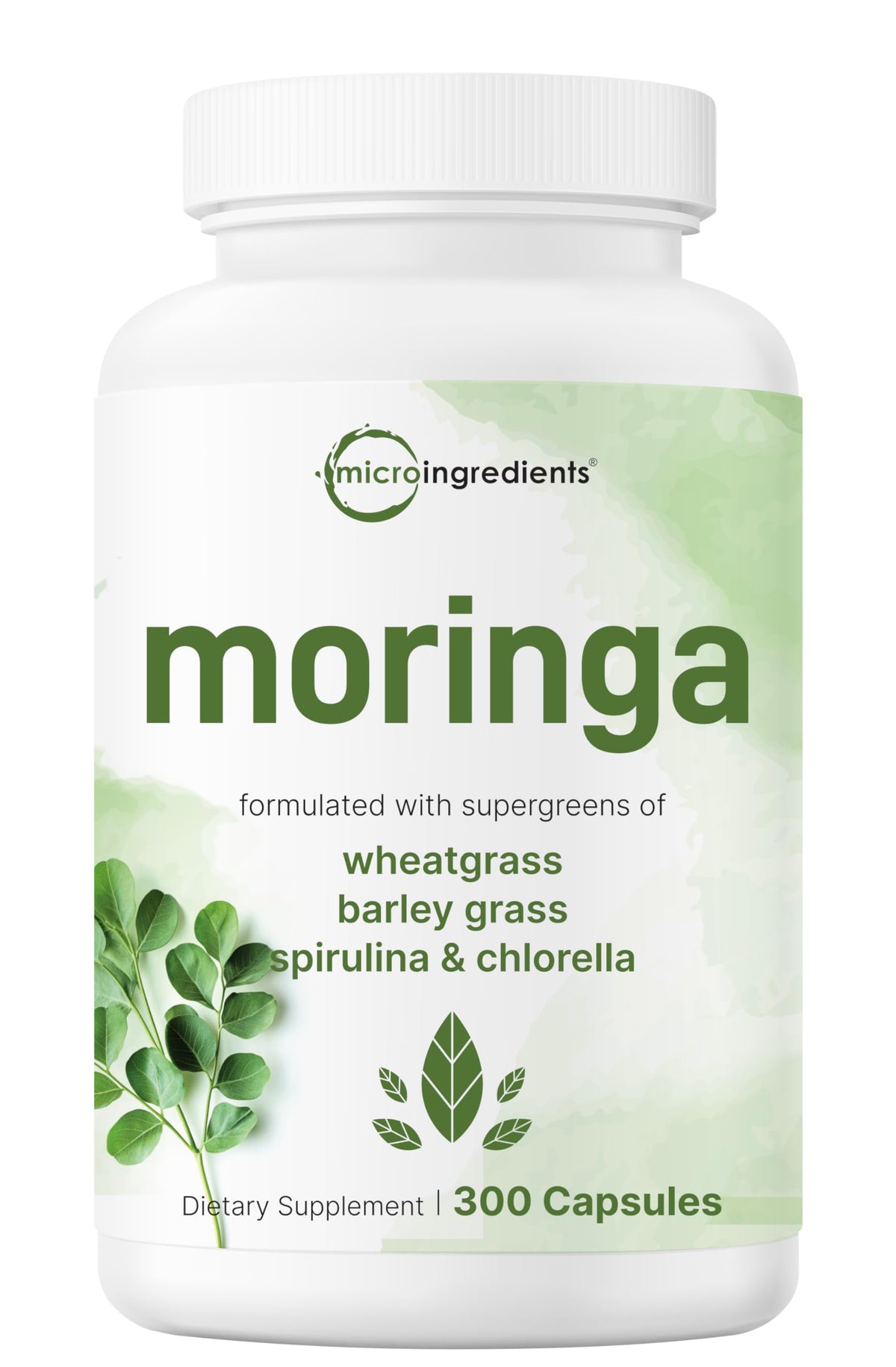 300 Capsules Moringa Oleifera Supergreens Blend Supplement F30206