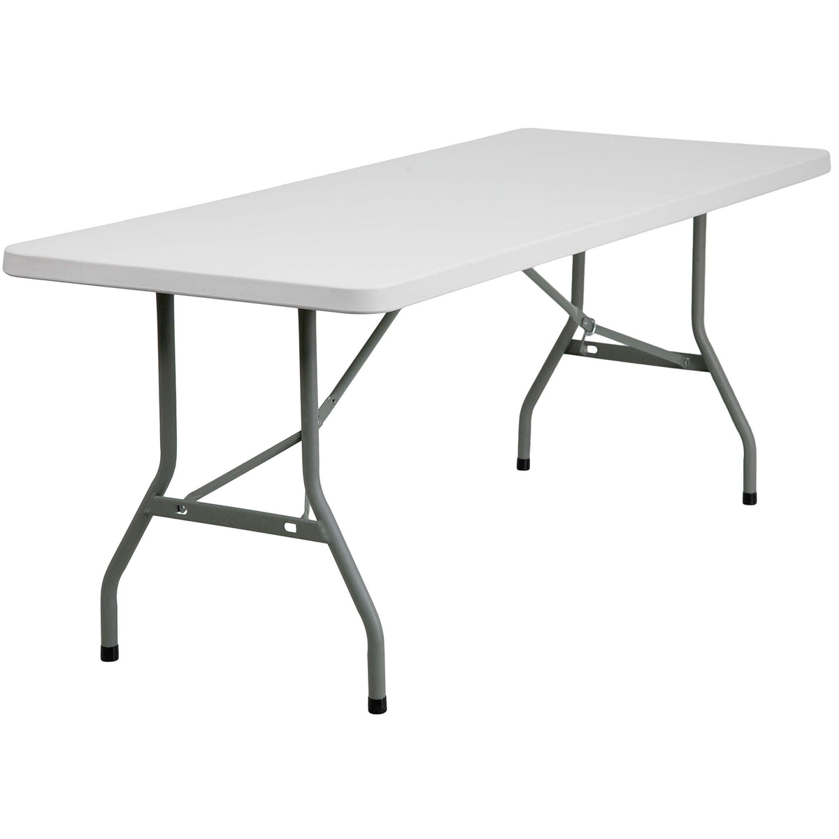 6-Foot Heavy Duty Plastic Folding Table with Carrying Handles Y604636