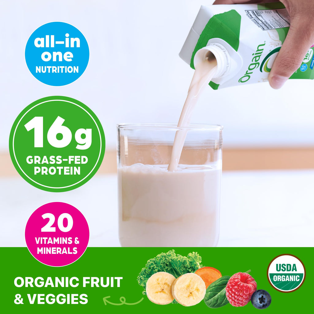 Organic Grass Fed 16g Protein Shake, Vanilla, 11oz, 12pk C748409