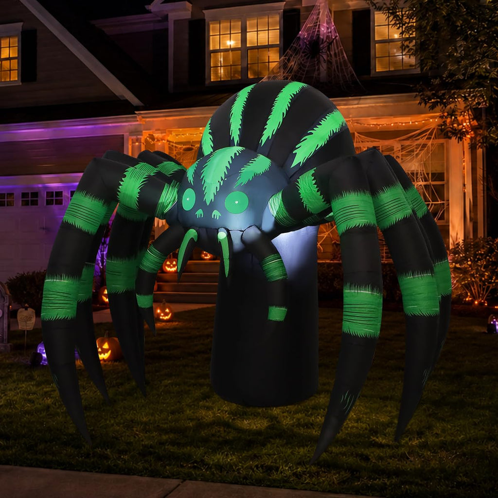 7 FT Inflatable Spider Outdoor Decoration with LED Lights V6898