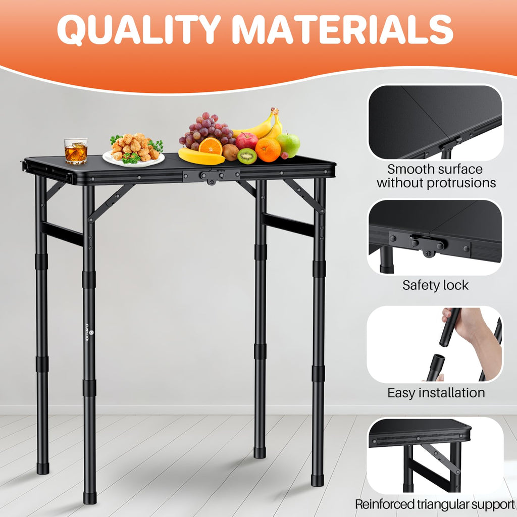 Waterproof Camping Tables with Plastic Tabletop X31682