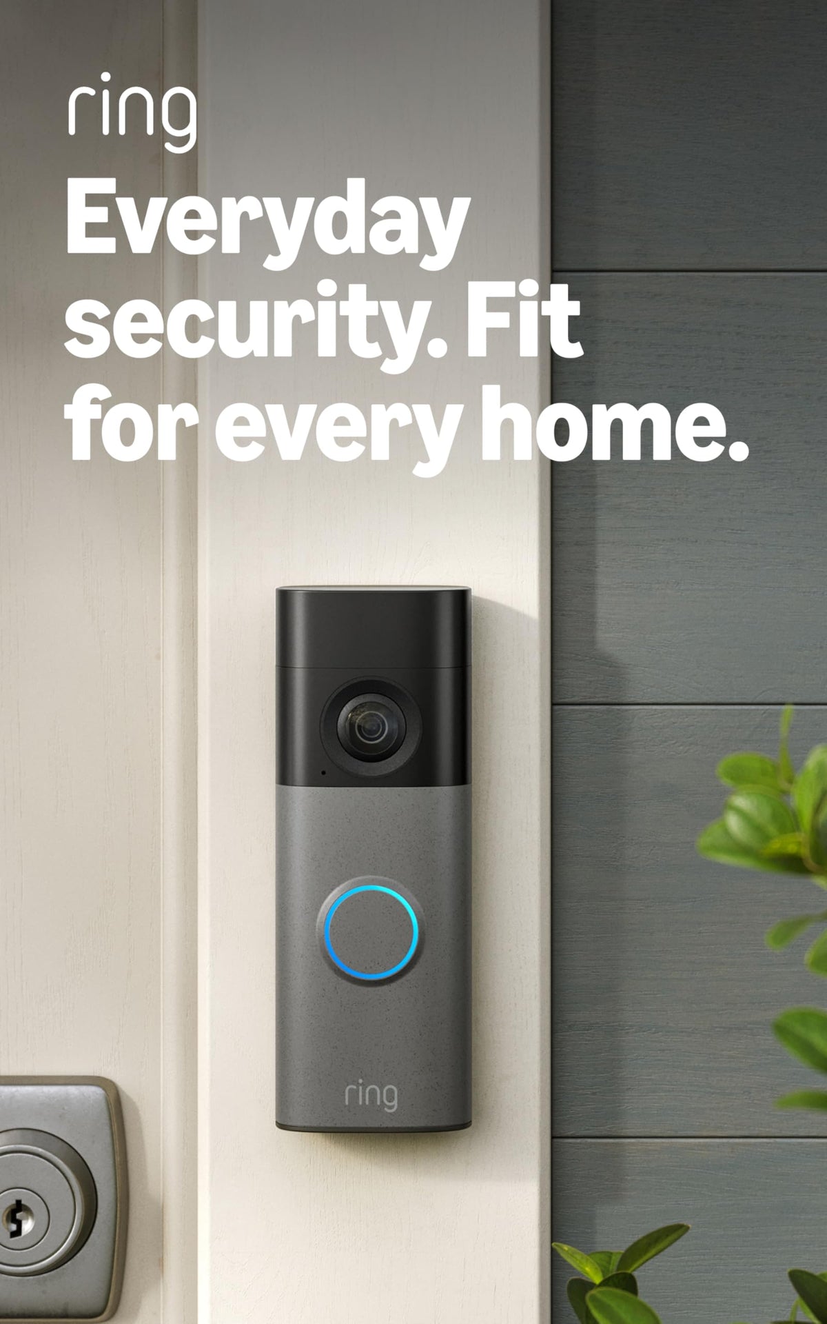 Battery Doorbell 2K Wide-Angle Speckled Gray W180