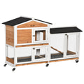 62" Rabbit Hutch with Wheels F4411