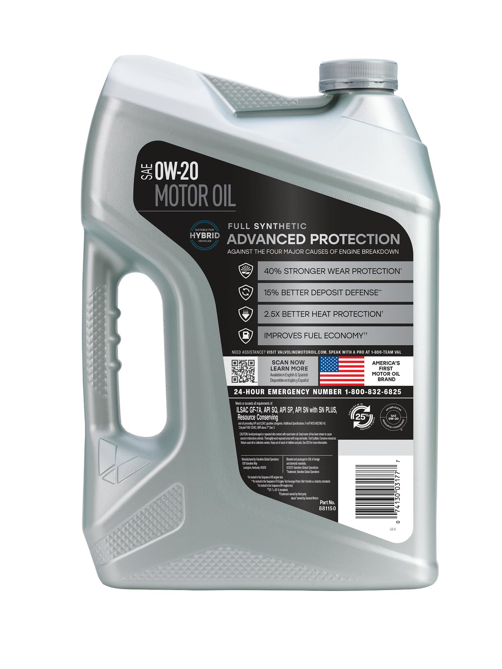 Full Synthetic 0W-20 Motor Oil 5 QT G390603