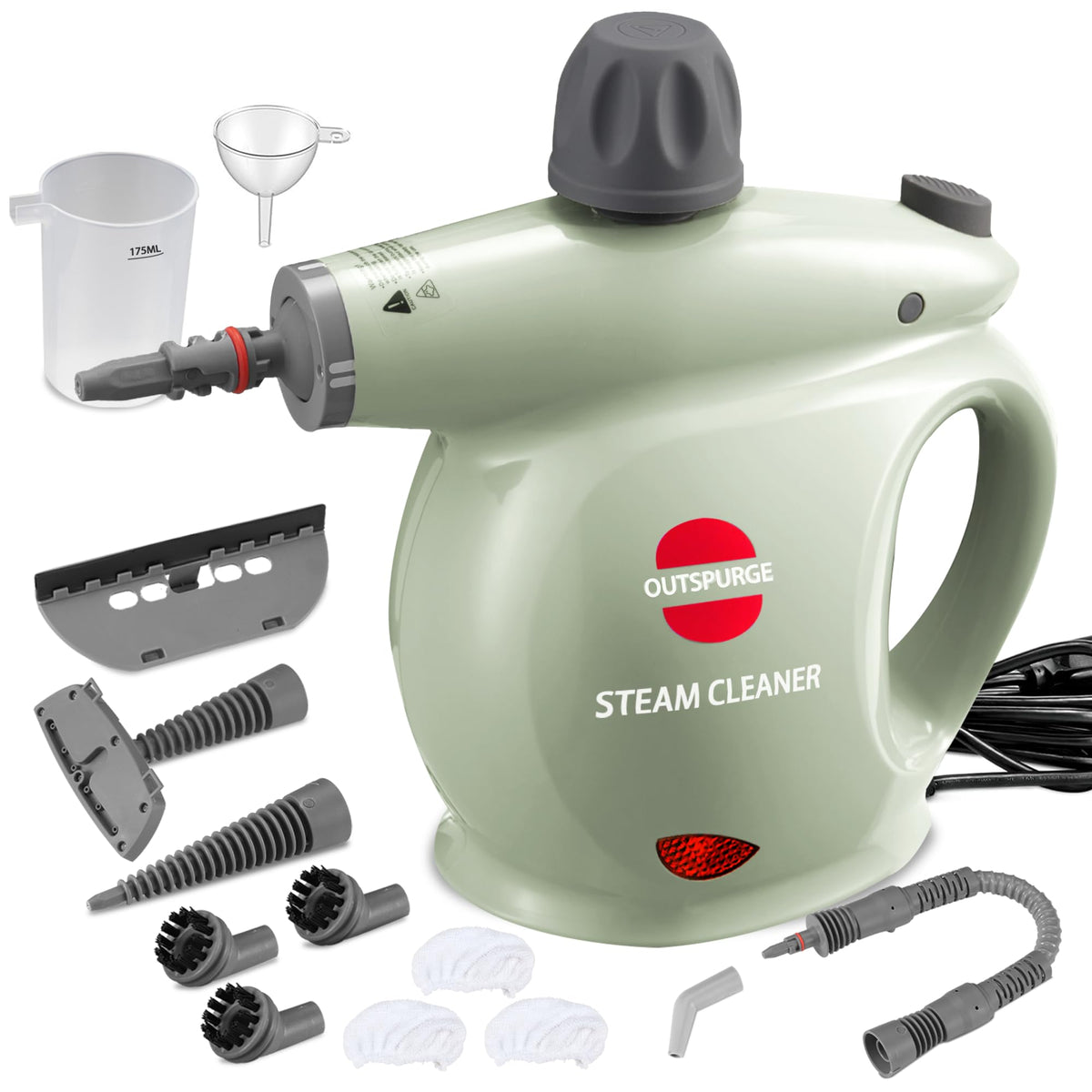 Handheld Pressurized Steam Cleaner with 13 Accessories O5823