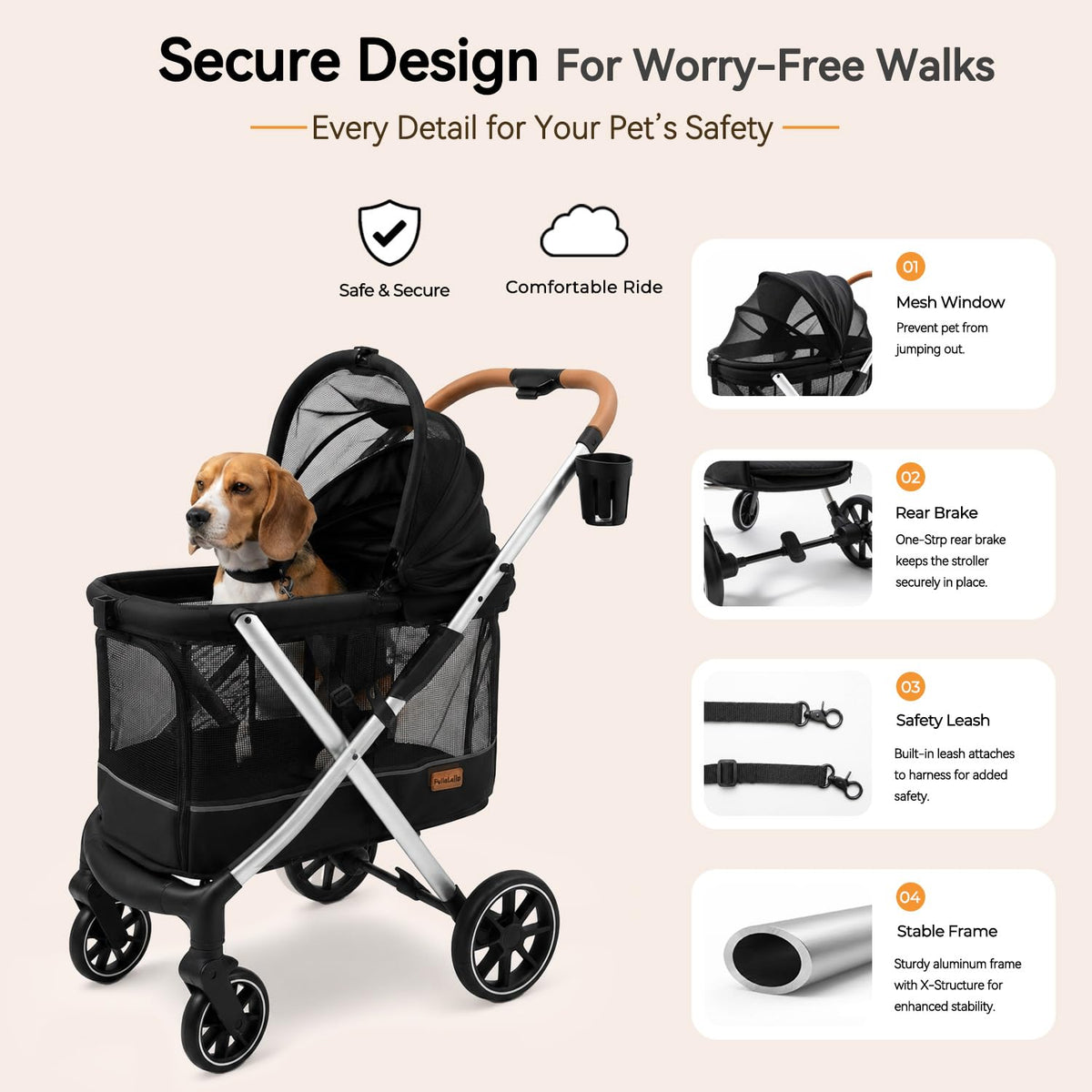 Lightweight Aluminum Dog Stroller M506484