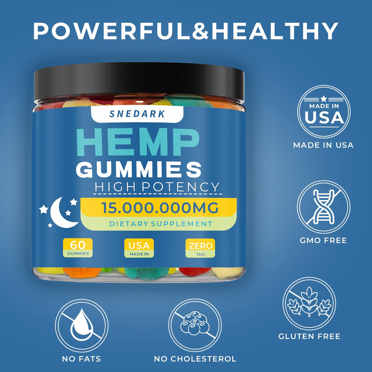 Hemp Gummies Extra Strength Natural Hemp Oil Extract Z85257