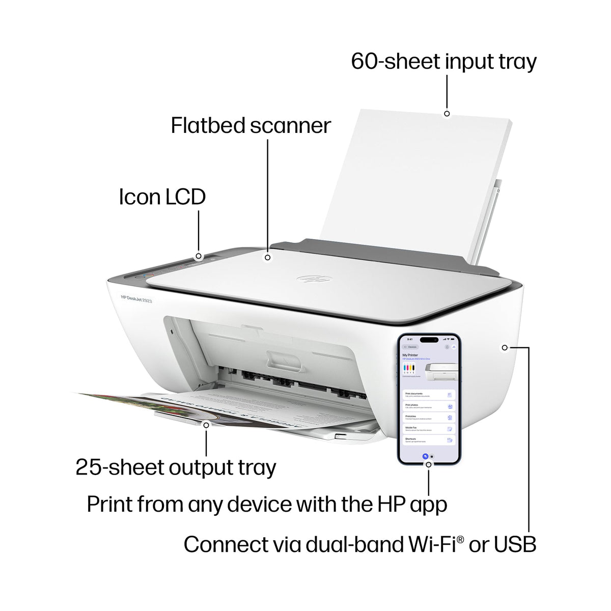 Wireless All-in-One Color Inkjet Printer, Scanner, Copier X438
