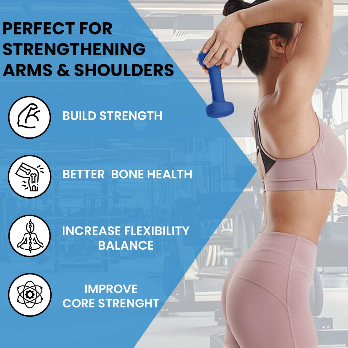 Neoprene Coated Dumbbell Set Blue G369433