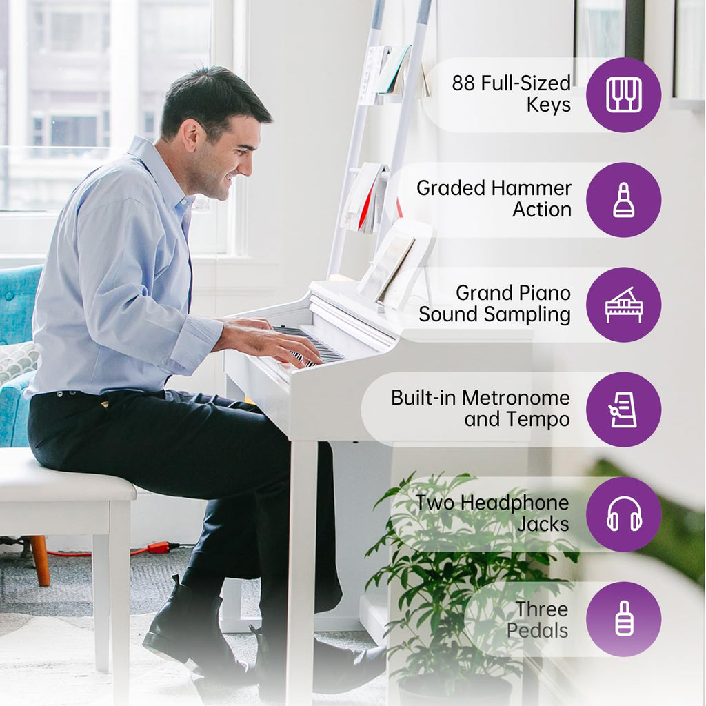 88-Key Weighted Action Digital Piano Keyboard T2074