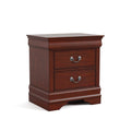 Solid Wood Nightstand with Drawers and Antique Nickle Handles M194080