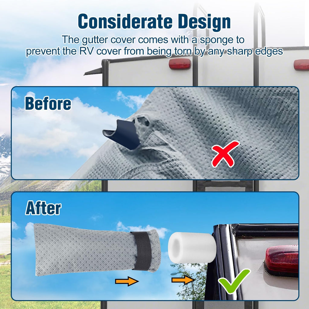 16-18ft Heavy Duty Waterproof RV Cover with Tire Cover J5706
