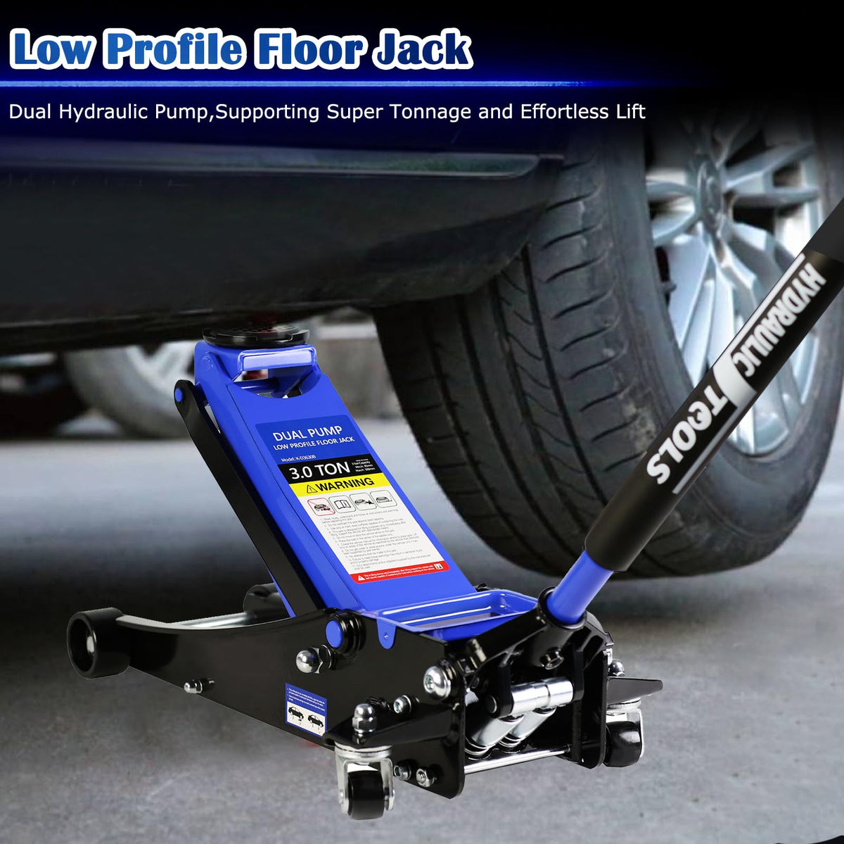 3 Ton Low Profile Hydraulic Steel Floor Jack C95153