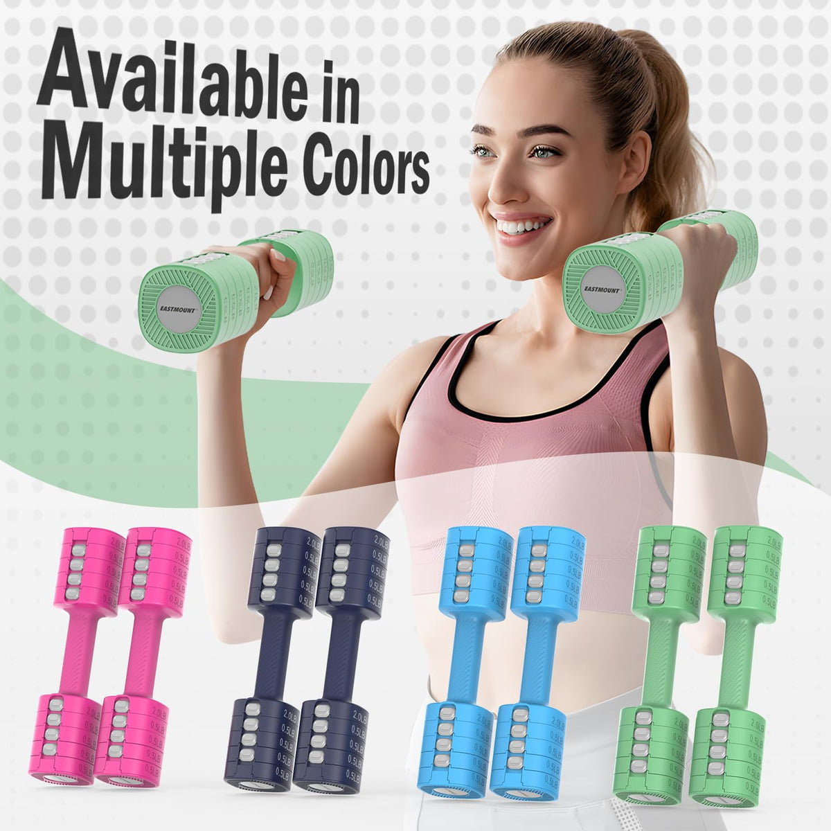 Adjustable Weight Dumbbells Set of 2 W72224