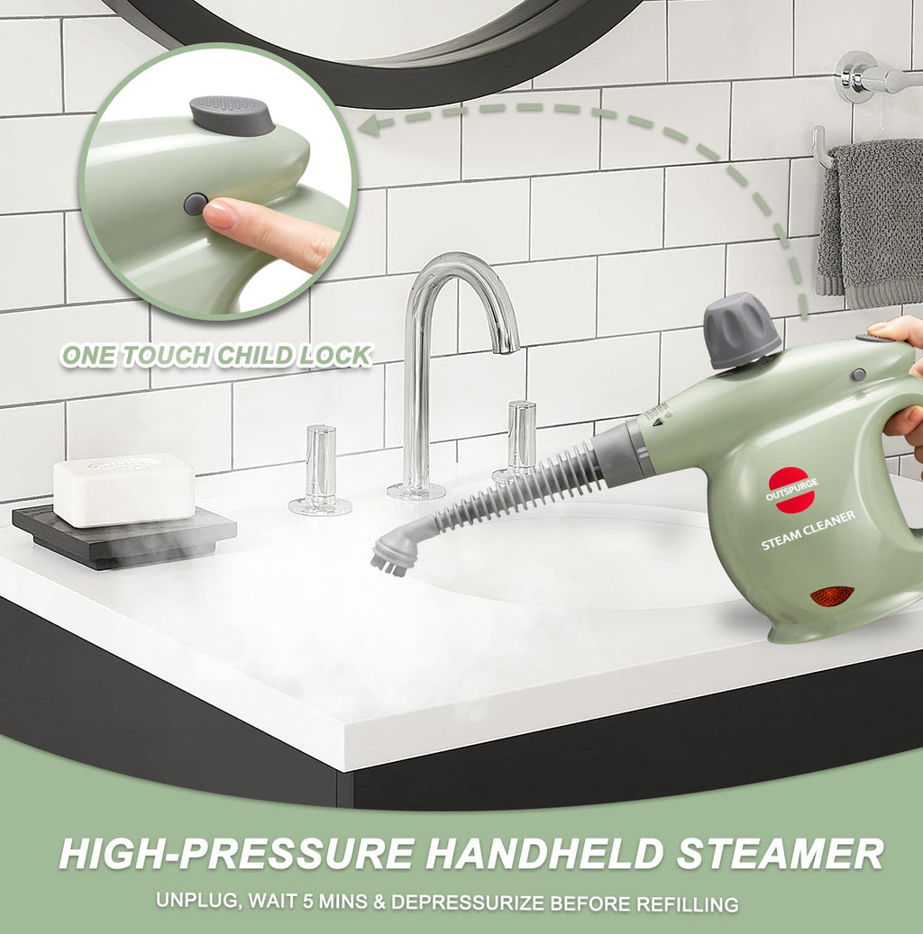 Handheld Pressurized Steam Cleaner with 13 Accessories O5823