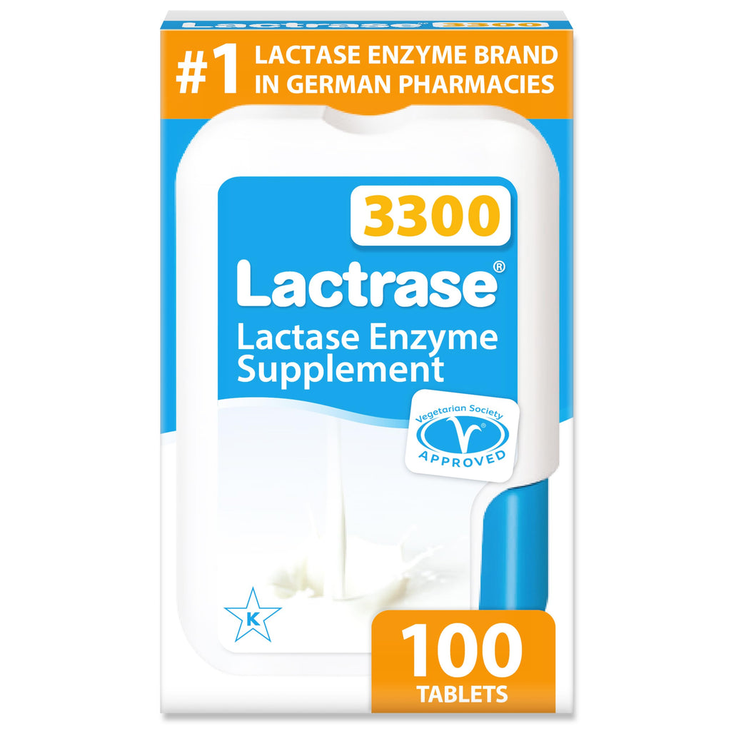 Lactrase Tablet Dispenser 3,300 FCC Lactase Units 100 Pills K856439