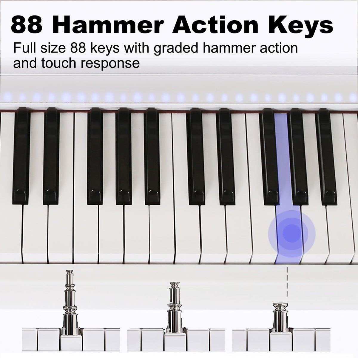 88-Key Weighted Action Digital Piano Keyboard T2074