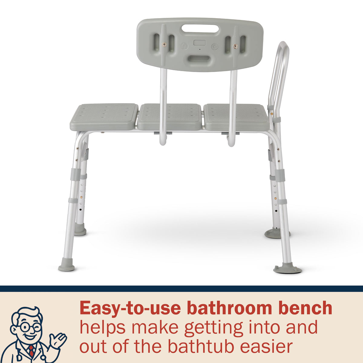 Tub Transfer Bench 400 lb Capacity Bath & Shower Seat R243577