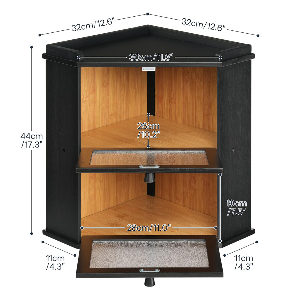 2-Tier Bamboo Bread Box V827
