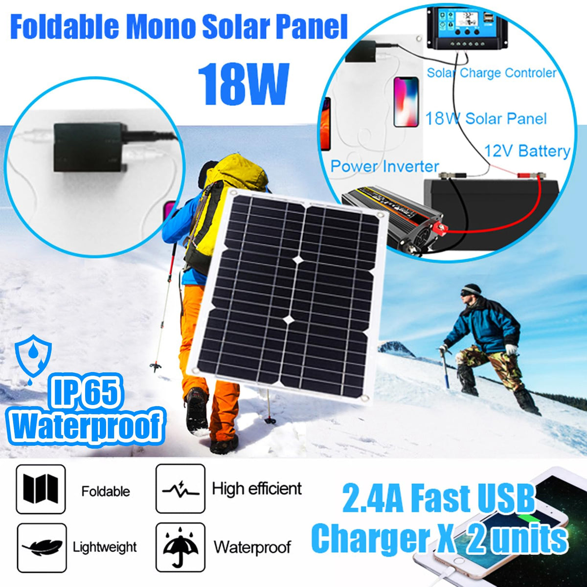 300W Off-Grid Solar Inverter Kit with 30A PWM Controller H40268