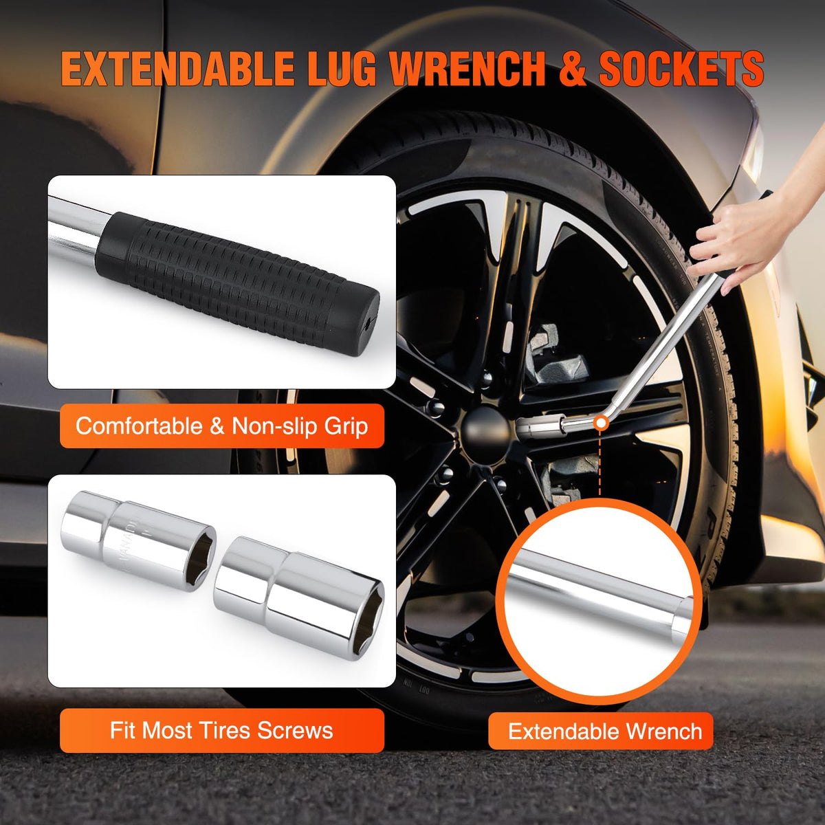 1.5 Ton Scissor Jack with Ratchet Lug Wrench H54951