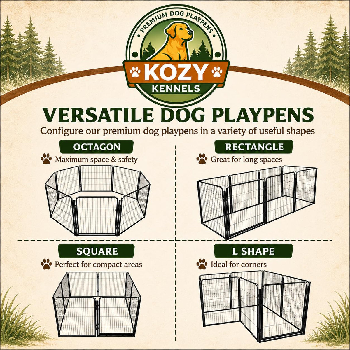 40 inch 16 Panels Heavy Duty Metal Dog Playpen S913