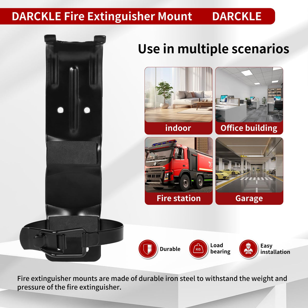 2.5LB Fire Extinguisher Wall Mount Metal Bracket K439