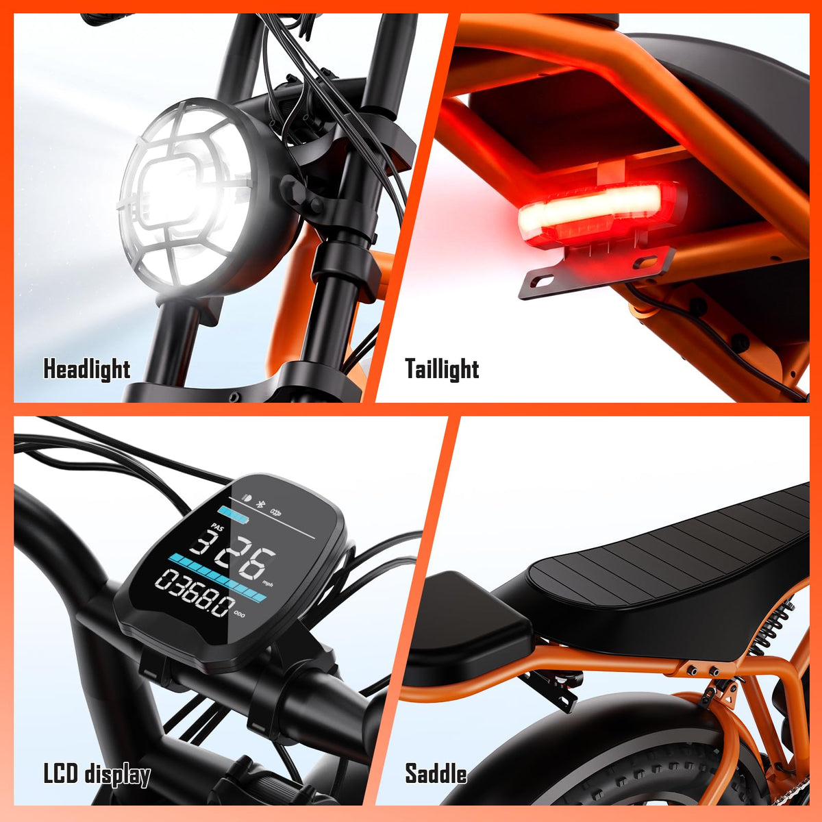 Electric Bike 2000W Peak Motor 48V Removable Battery W519