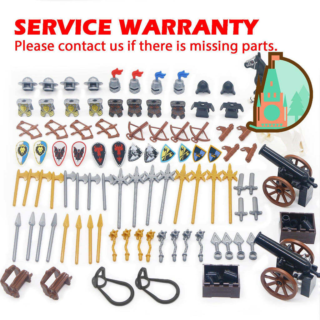 Building Block Medieval Weapon Armor Swords Helmet Horse G130784