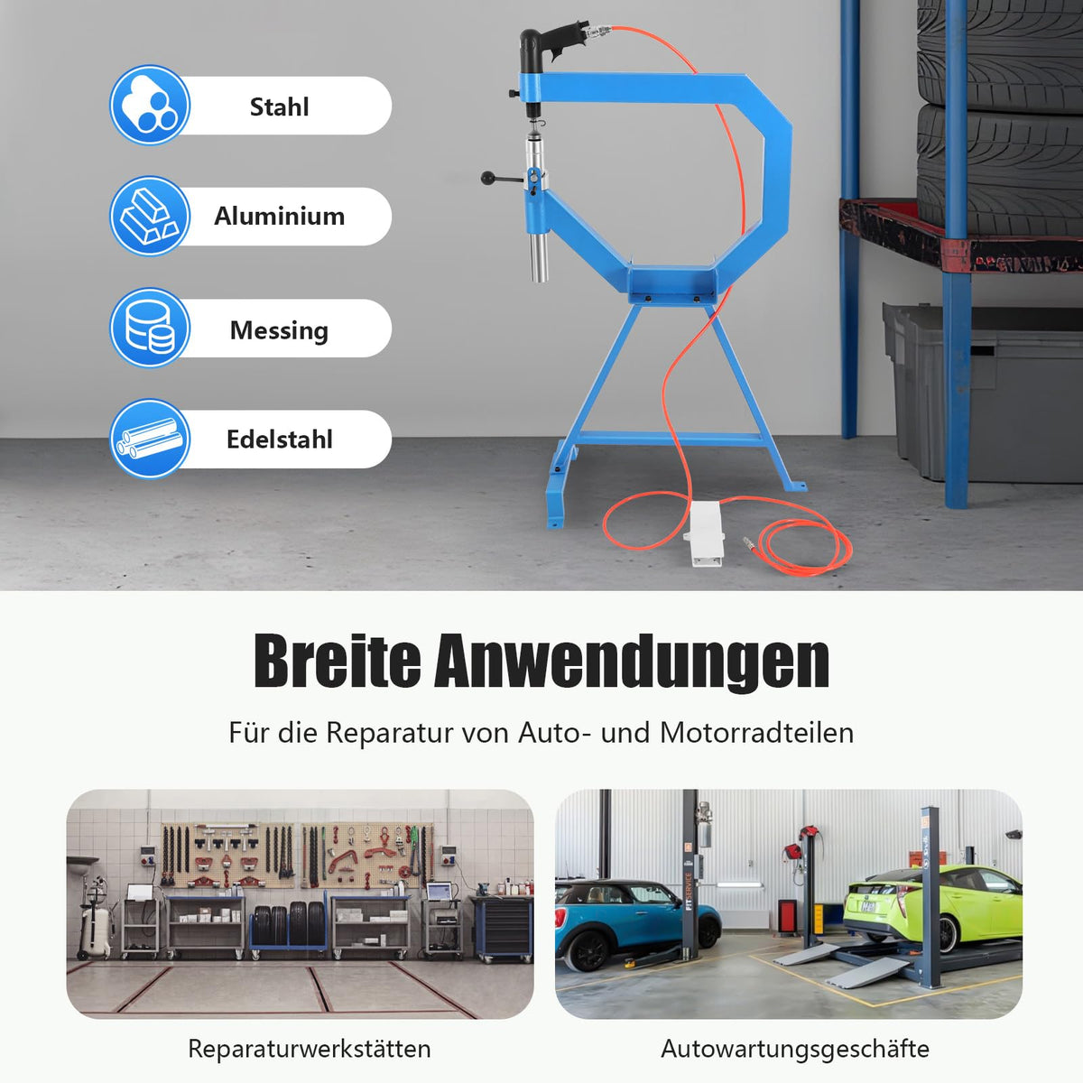 Pneumatic Planishing Hammer, 3 Anvils E7993