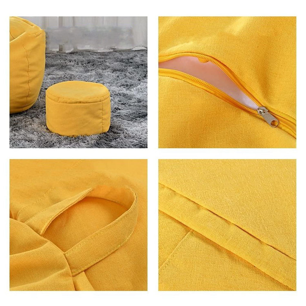 Yellow Washable Bean Bag Chair Cover L898781