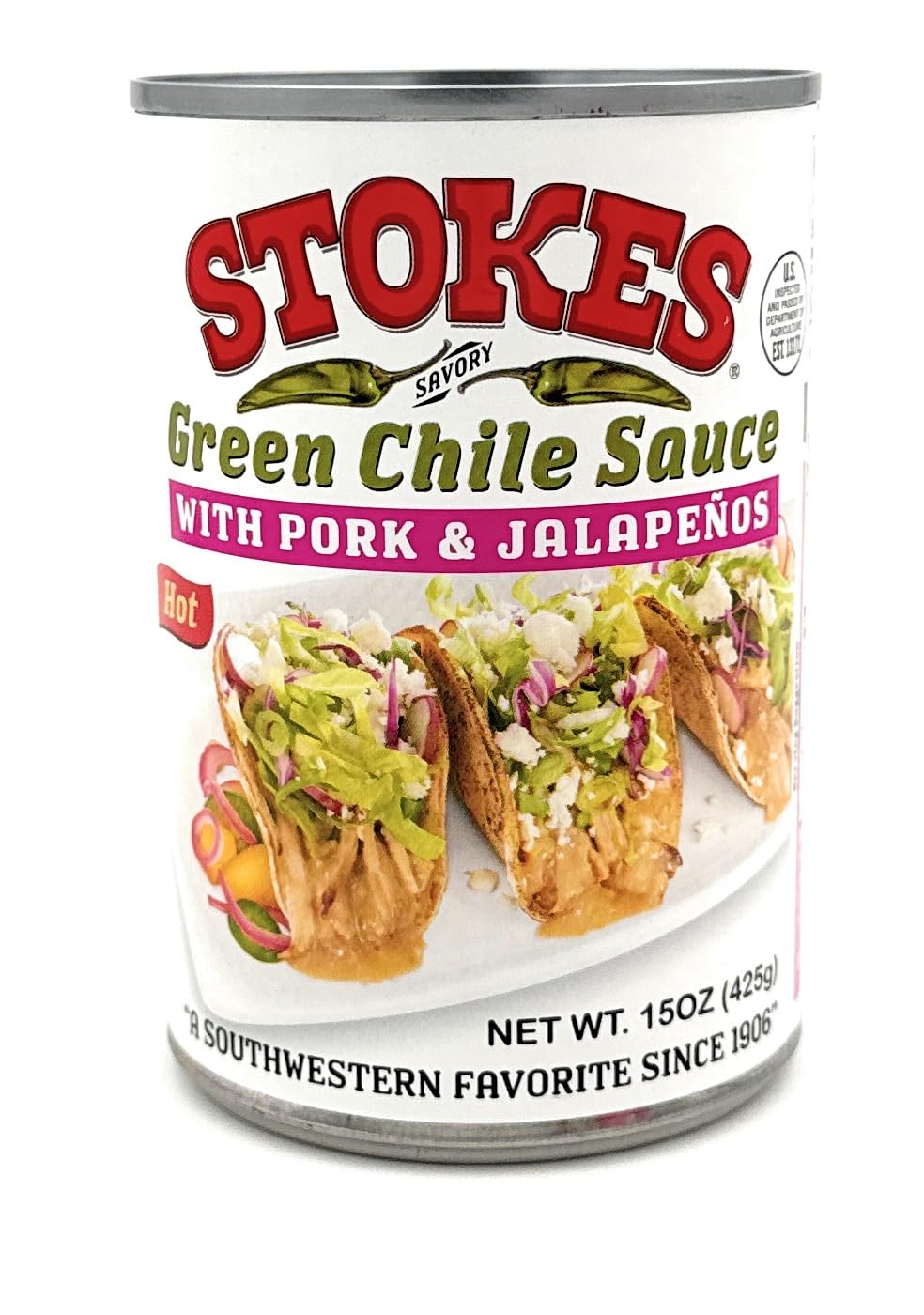 Green Chile Sauce with Pork and Jalapenos Pack of 3 A396